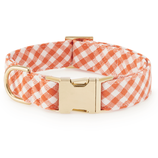 Cider Gingham Dog Collar The Foggy Dog