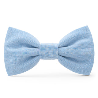 Blue Chambray Dog Bow Tie Dapper The Foggy Dog