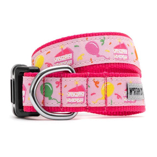 Birthday Collar The Worthy Dog Medium Pink