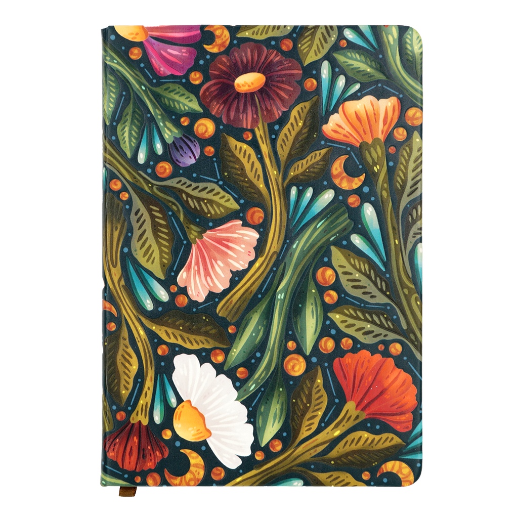 Nightsky Floral Embossed Journal Notebook – Opal and Olive