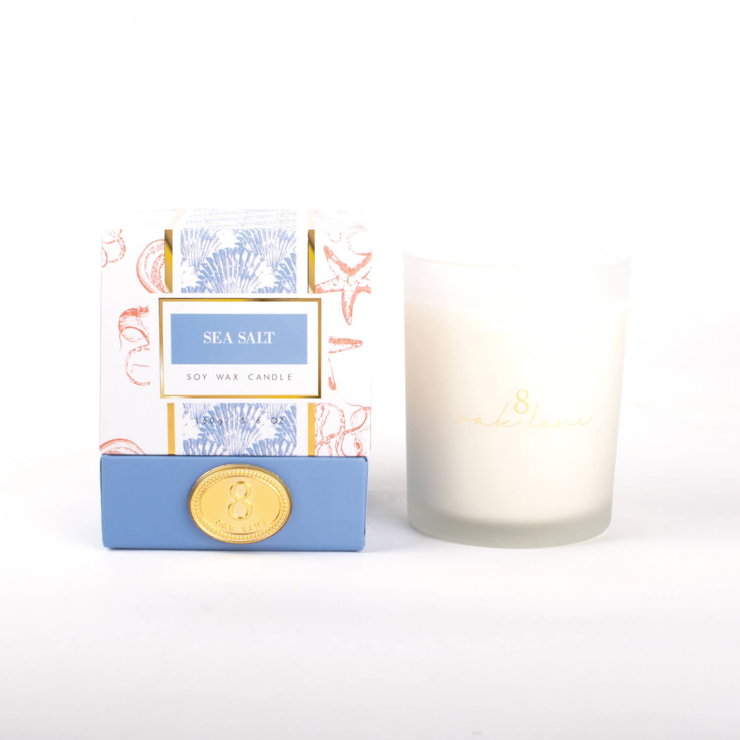 Sea Salt 5.6oz Soy Wax Candle 8 Oak Lane