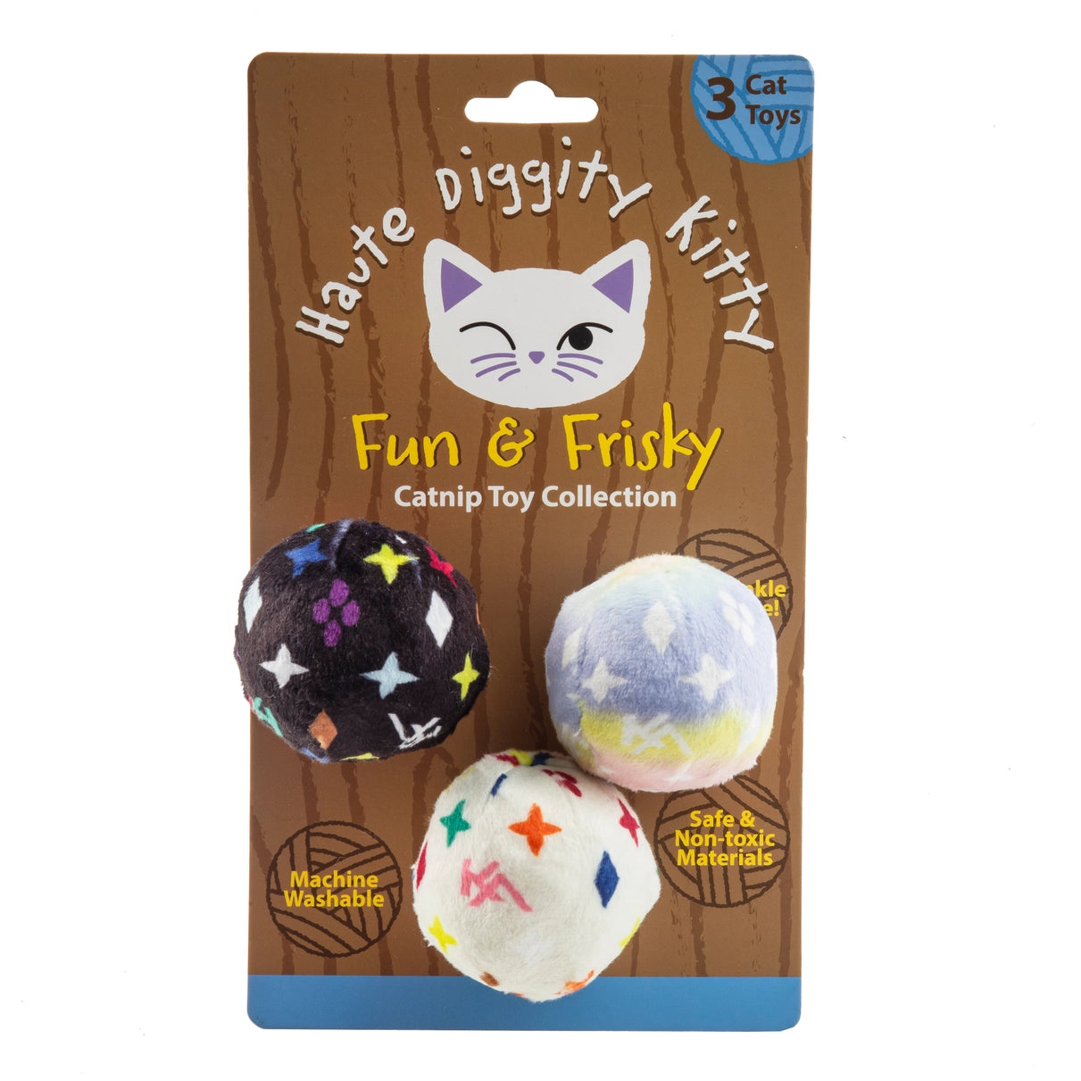 Kitty Vuiton Balls (Monogram) Organic Catnip Toys  Haute Diggity Dog   