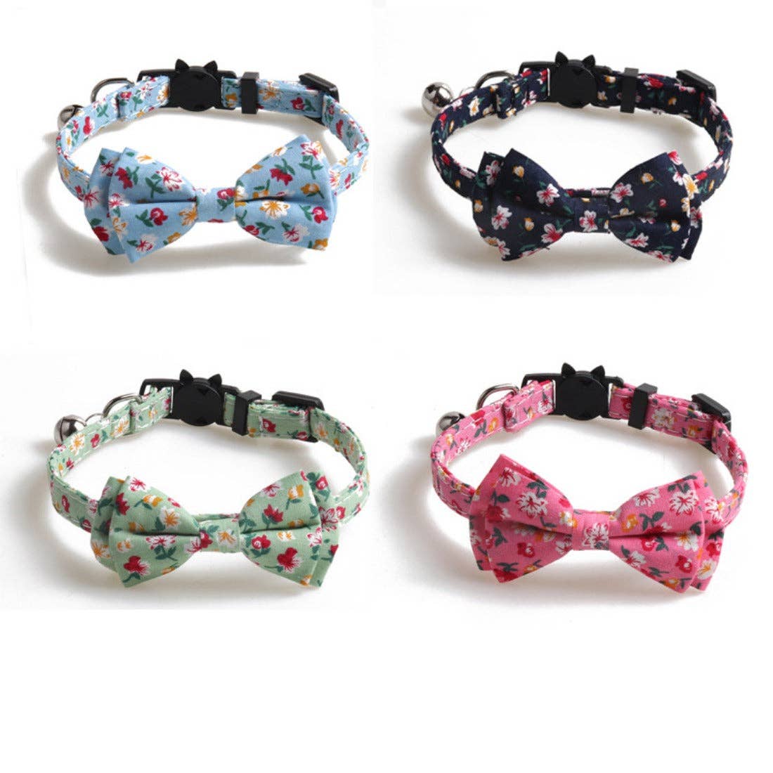 Mokka - Floral Bowtie Cat Collar Cheerhunting