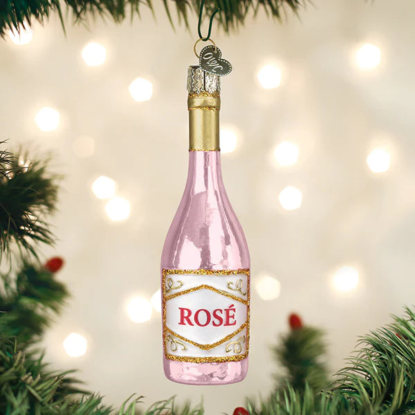 Rose Wine Ornament  Old World Christmas   
