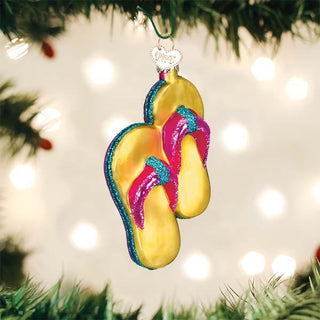 Yellow Flip-Flops Old World Christmas