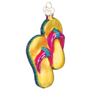 Yellow Flip-Flops Old World Christmas