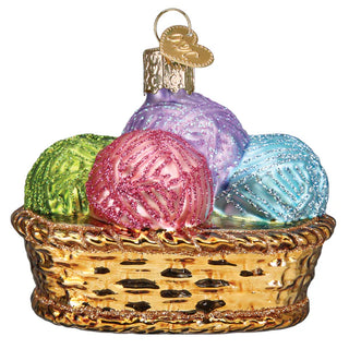Basket Of Yarn Old World Christmas