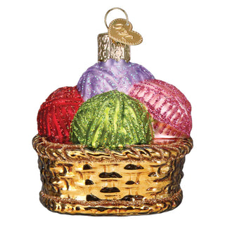 Basket Of Yarn Old World Christmas
