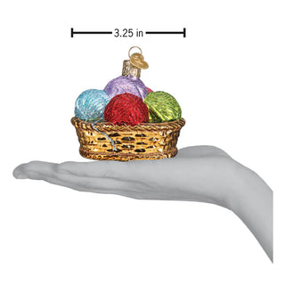 Basket Of Yarn Old World Christmas