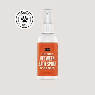 The Only Between Bath Spray Dogs Need by Natural Rapport, orange-label bottle, 3 oz spray