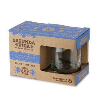 Segunda Vida Primavera Recycled Glass Tumblers - Set of 2 Twine