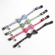 Mokka - Floral Bowtie Cat Collar Cheerhunting