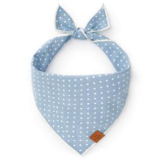 Chambray Dots Dog Bandana The Foggy Dog Small