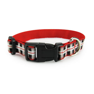 Black & White Plaid - Dog Collar Dog & Me Small
