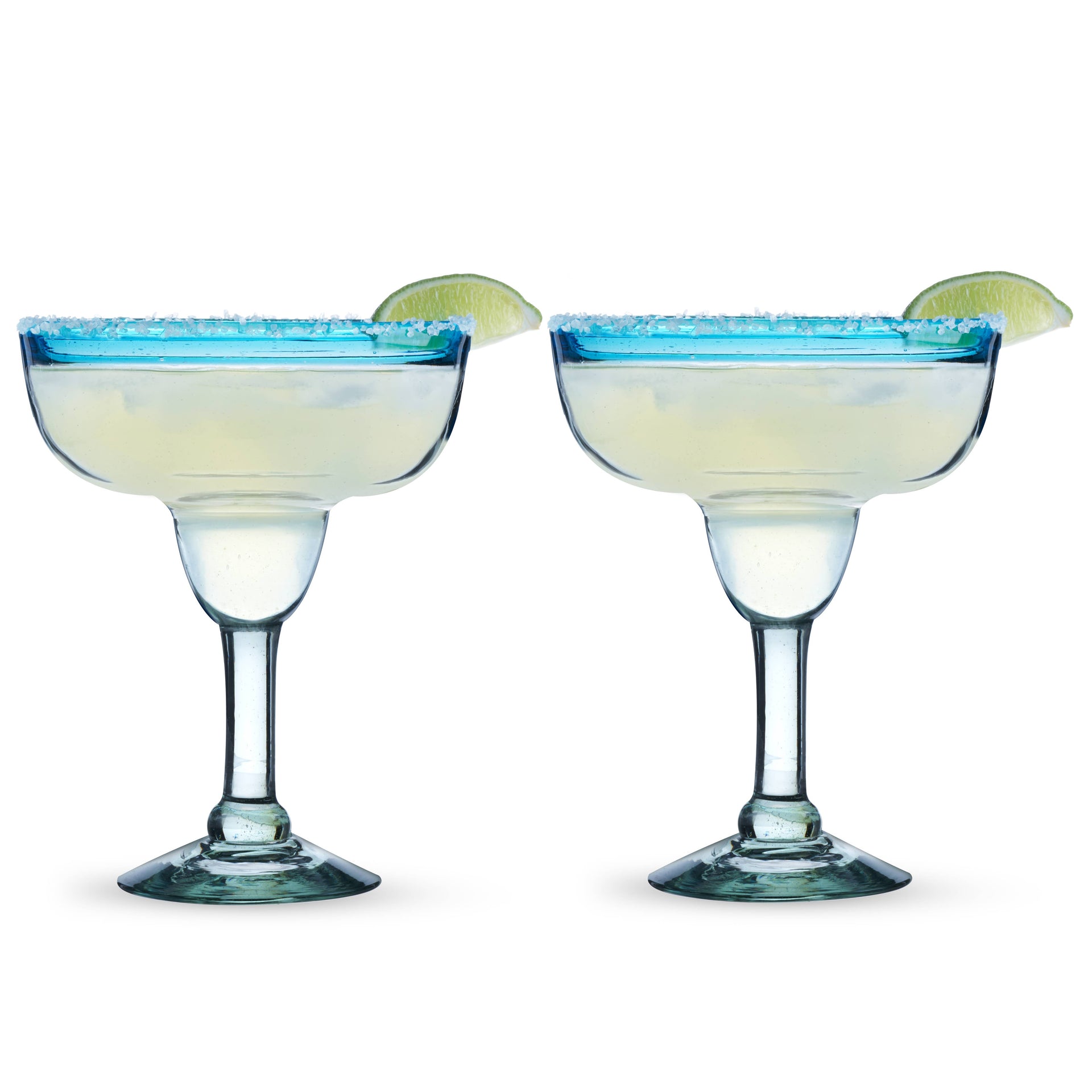 Primavera Recycled Glass Margarita Glasses - Set of 2 Twine