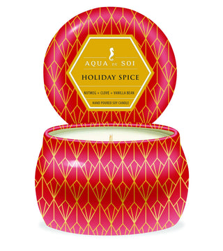 Holiday Spice 4oz Aqua De SOi Candle Tin The SOi Company