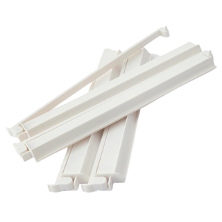 Mahjong rack and pusher set of 4 in white plastic for tiles
