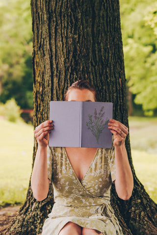 Lavender Bunch Vegan Embroidered Journal Denik