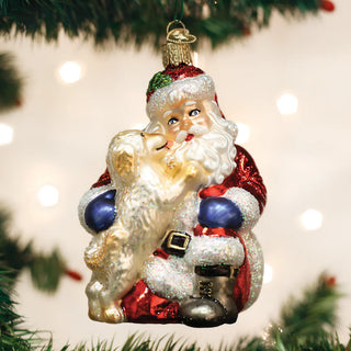 Santa's Puppy Love Old World Christmas