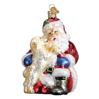 Santa's Puppy Love Old World Christmas