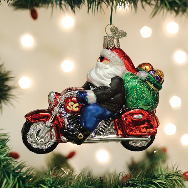 Biker Santa Ornament  Old World Christmas   
