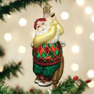 Golfing Santa Old World Christmas