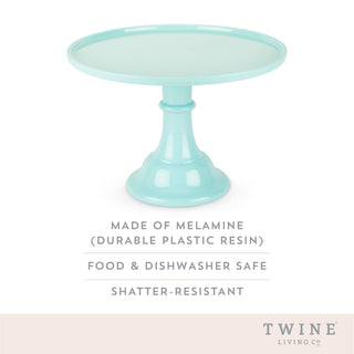 11.5" Collapsable Melamine Cake Stand - Mint Twine