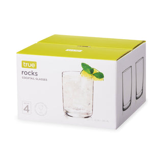 Glass Rocks Cocktail Tumblers w/Heavy Bases - Set of 4 TRUE