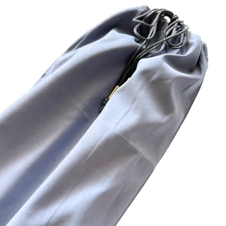 Mahjong rack storage bag for 17.5–20 inch racks, gray drawstring bag with cord closure