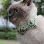 Mokka - Floral Bowtie Cat Collar Cheerhunting