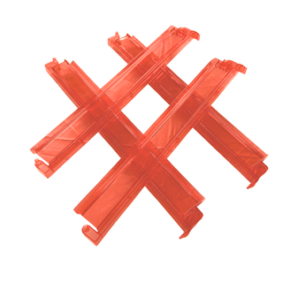 Rack and Pusher set of 4 featuring red translucent plastic Mahjong racks and pushers