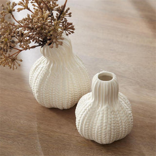 Porcelain Gourd Bud Vase Decorative Ceramic Tabletop Flower Vase Accent Home Decor K&K