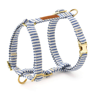 Lake Blue Stripe Harness The Foggy Dog