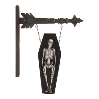 Silver Resin Skeleton in Coffin Arrow Replacement K&K