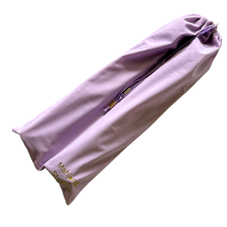 Mahjong rack storage bag in lavender fabric with zipper closure for 17.5–20 inch racks