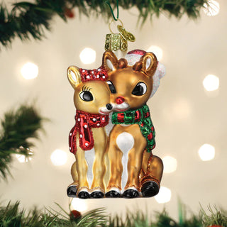 Rudolph And Clarice Ornament  Old World Christmas   