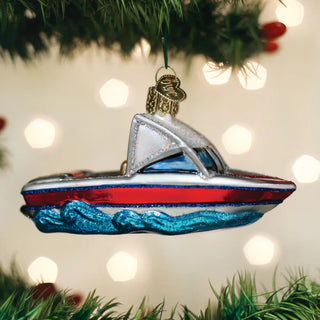Ski Boat Old World Christmas