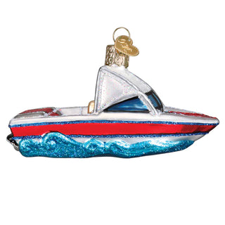Ski Boat Old World Christmas