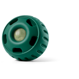Pupsicle Mix Doggy Dental ball, green rubber chew toy with grooved surface