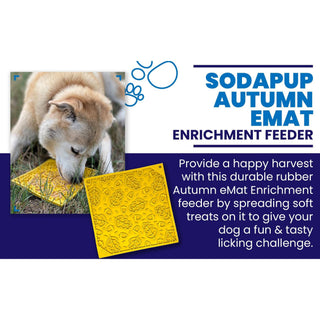 Autumn Design eMat Enrichment Lick Mat for dogs, 2 yellow rubber mats