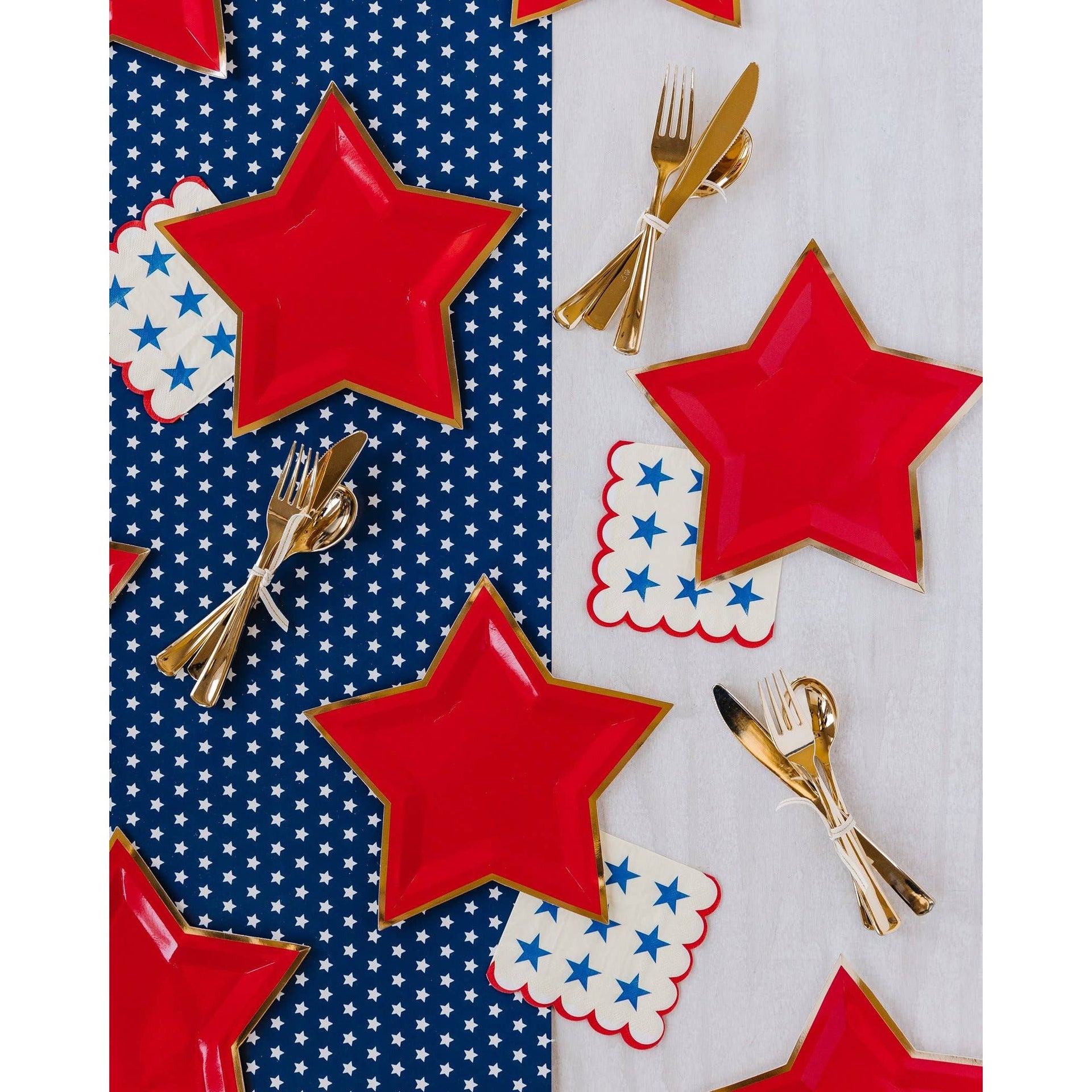 Blue Stars Paper Table Runner  My Mind’s Eye   