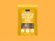 The Only Dehydrated Beef Heart Jerky Dogs Need Natural Rapport 4 oz bag