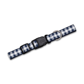Picnic Plaid (Navy) - Dog Collar Dog & Me Medium