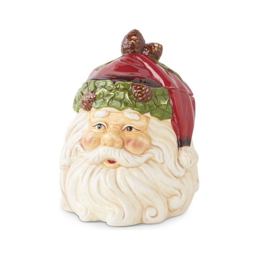 Santa Face Ceramic Jar  K&K   