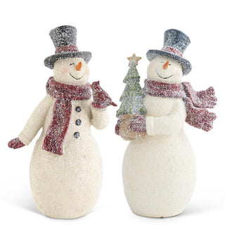 Glittered Resin Vintage Snowm K&K