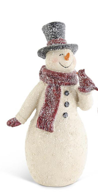 Glittered Resin Vintage Snowm K&K Cardinal