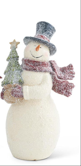 Glittered Resin Vintage Snowm K&K Tree