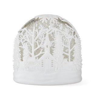 White Cutout Acrylic LED Oval Water Spinning K&K