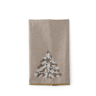 Cotton Beaded Christmas Tree Hand Towel K&K