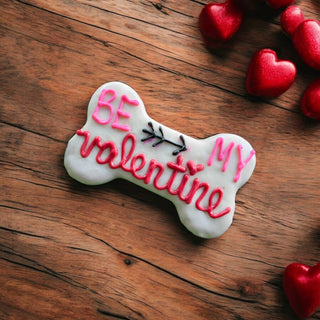 6 inch Be My Valentine Bone dog treats YumYum4DOGS